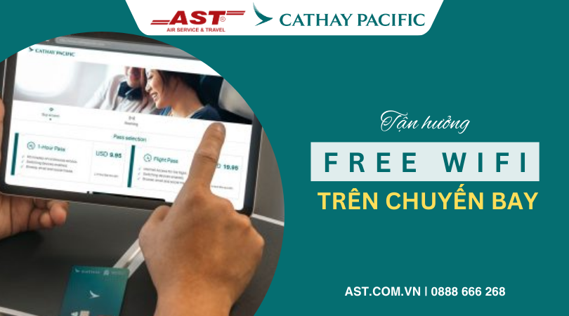 Trai nghien wifi free tren chuyen bay cathay pacific